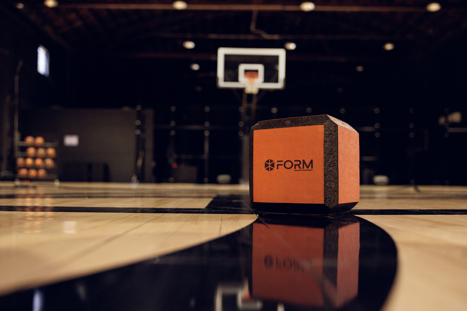 form training tool on basketball court